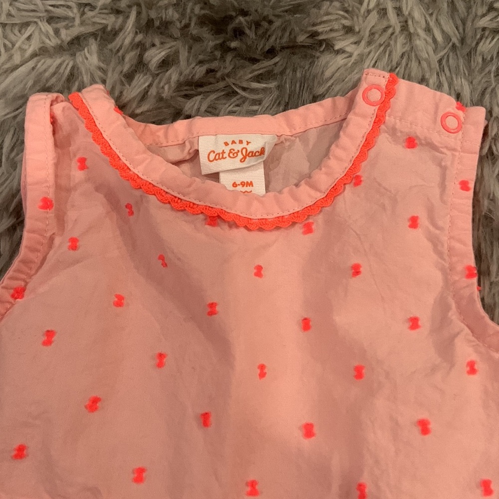 3/$15 baby girl Cat & Jack 6-9 month Romper One Piece Outfit - Picture 3 of 4